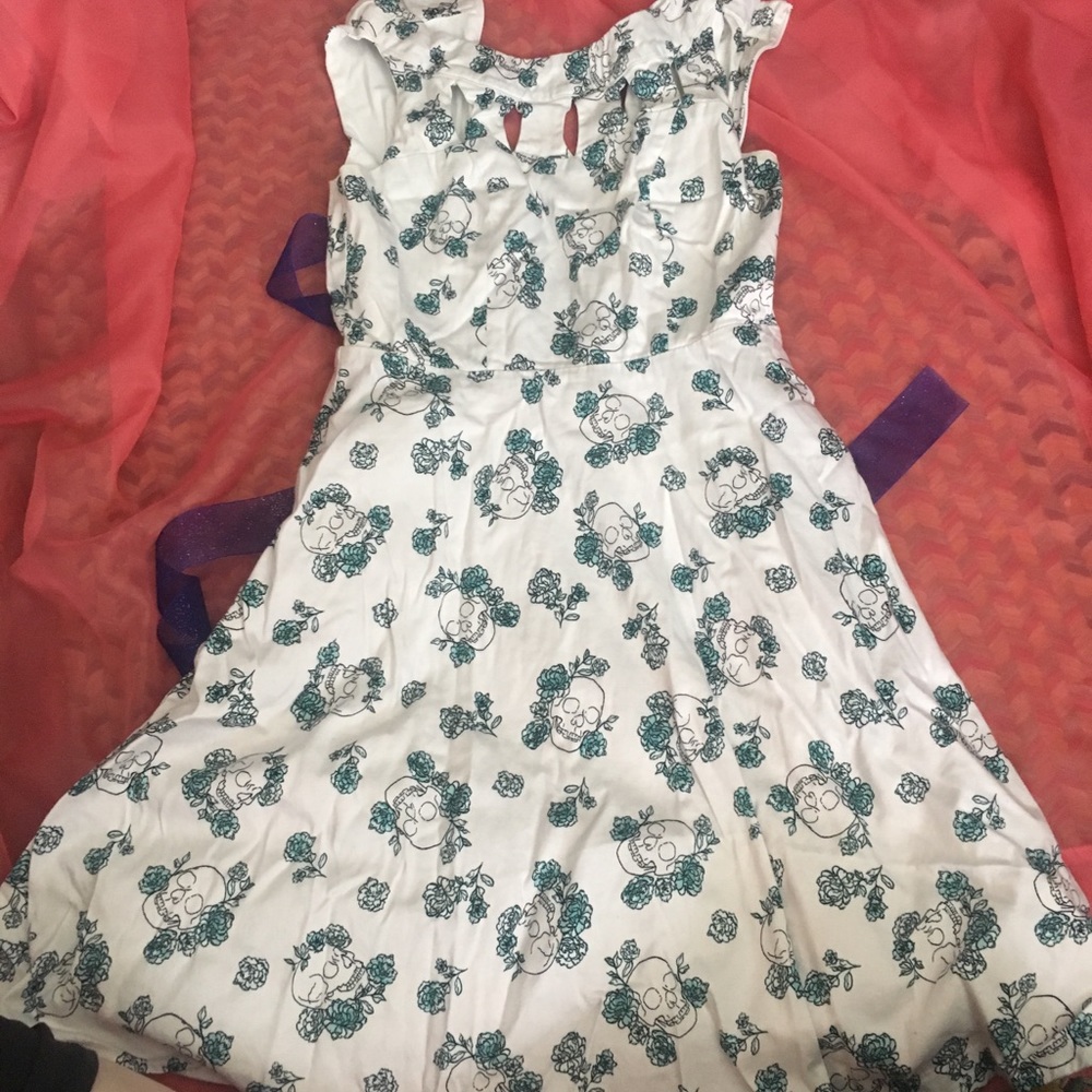 White skull pinup style dress from Hot Topic